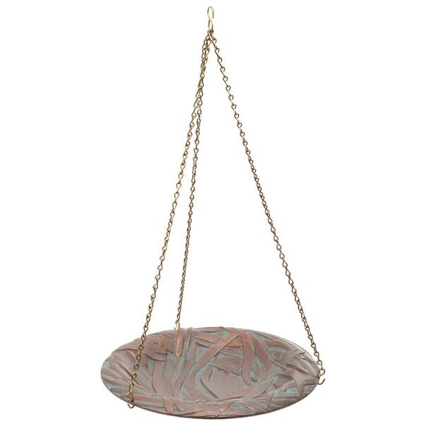 Whitehall Products Dragonfly Hanging Birdbath Copper Verdi
