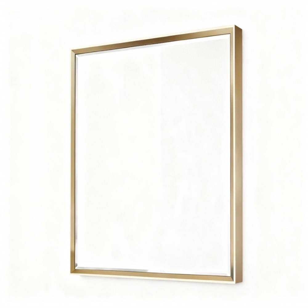 48 in. W x 30 in. H Aluminum Framed Brushed Wall-Mounted Beveled Frame Bathroom Vanity Mirror, Gold price history on PriceWatchPro