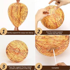 6 Leurres Nid De Guêpes – Faux Nids Suspendus – Pour Jardin, Balcon – Dissuasion Naturelle
