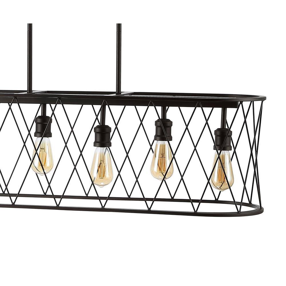 Marion 37.75" Oil-Rubbed Bronze Farmhouse LED Pendant
