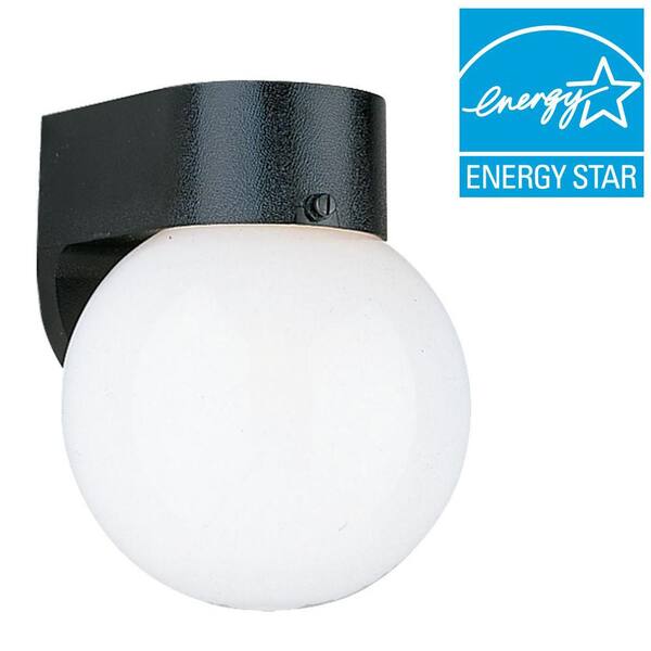 Generation Lighting 1-Light Black Outdoor Wall Fixture