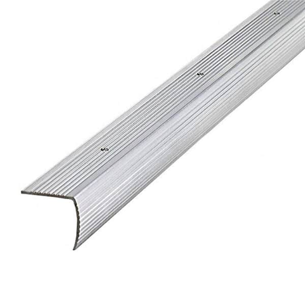 1-1/8"X1-1/8"X 36" SILVER ALUMINUM STAIR EDGING W/SCREW NAILS