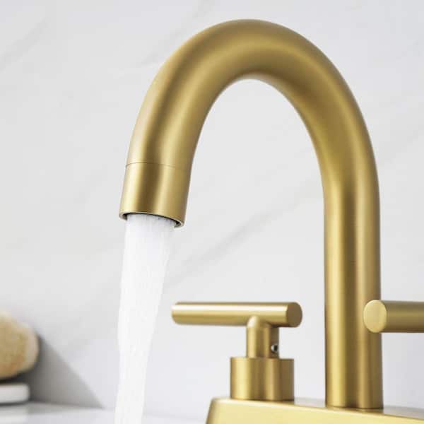 KES 4 in. Centerset 2-Handles Bathroom Sink Faucet High-Arc in