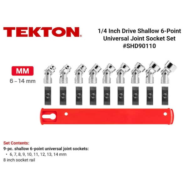 1/4 in. Drive Universal Joint Socket Set (9-Piece)