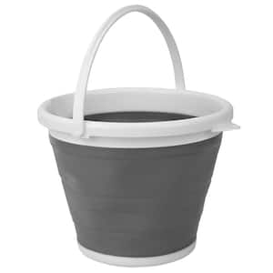 2.6 Gal. Grey Collapsible Plastic Bucket
