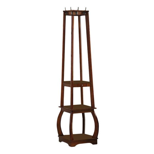  King's Brand Furniture - Wood Hall Tree Coat Rack