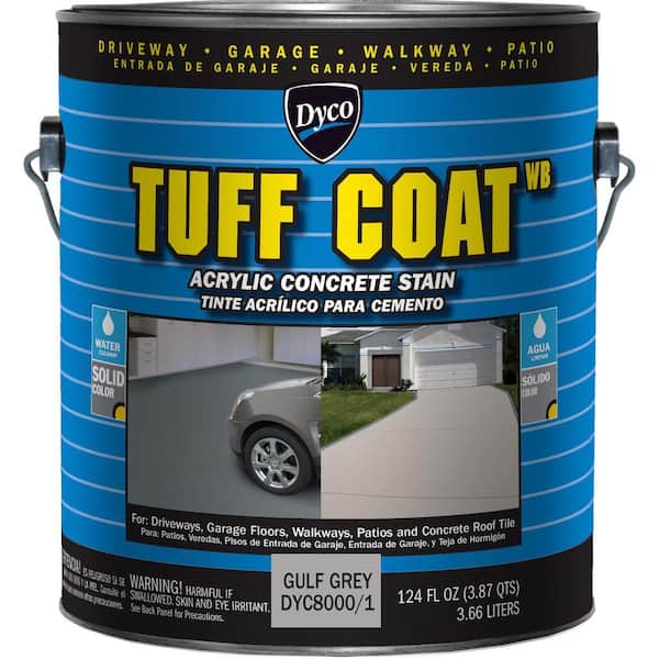 Dyco Tuff Coat 1 gal. 8000 Gulf Grey Low Sheen Exterior Waterborne Acrylic Concrete Stain