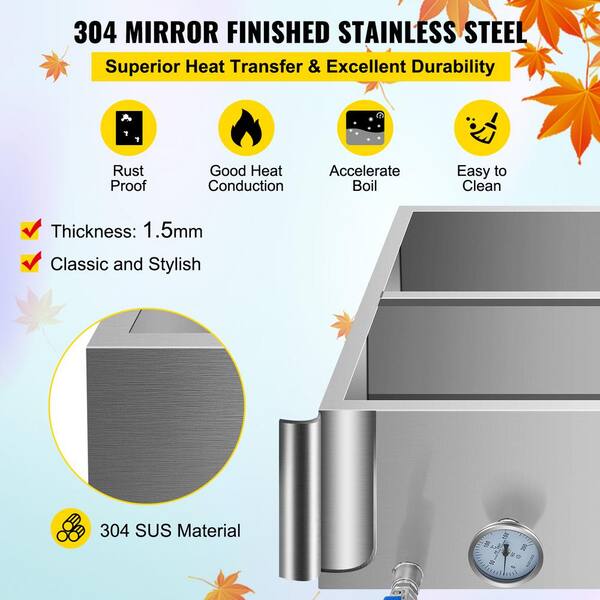 Home & Garden Maple Syrup Boiling Pan Sap Evaporator 24"x24" Tig Welded