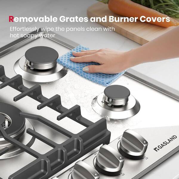 GASLAND 30 in. 5-Burners Recessed Gas Cooktop in Stainless Steel