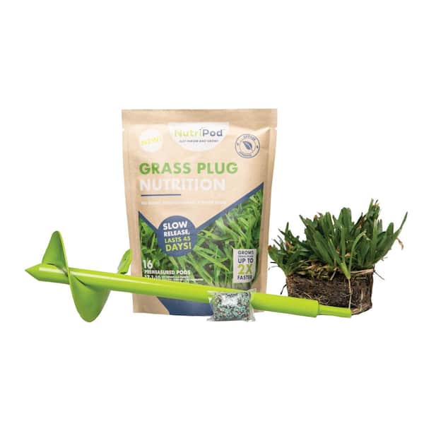 Unbranded 64-Count SodPods St Augustine Floratam/SP Power Planter/NutriPod Bundle - Natural, Affordable Lawn Improvement