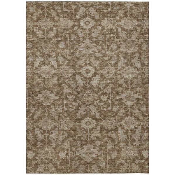 Chantille Machine Washable Indoor/Outdoor Abstract ACN2358 Brown 3 ft. x 4 ft. Area Rug