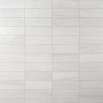 Bianco Dolomite White 4 in. x 12 in. Polished Marble Floor and Wall Tile (6.56 sq. ft./Case)