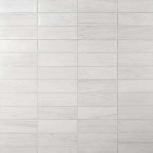 Bianco Dolomite White 4 in. x 12 in. Polished Marble Floor and Wall Tile (6.56 sq. ft./Case)