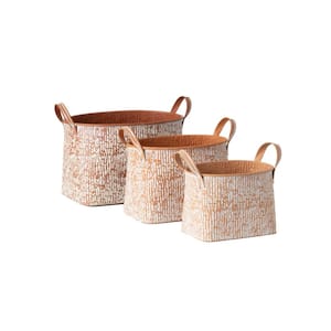 8.75", 10.25", and 16.5" Multi-Color Metal Speckled Planter (Set of 3)