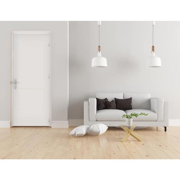 HOMESTEAD Shaker 18 in x 80 in 2 Panel Solid Core White Primed Pine Interior Door Slab