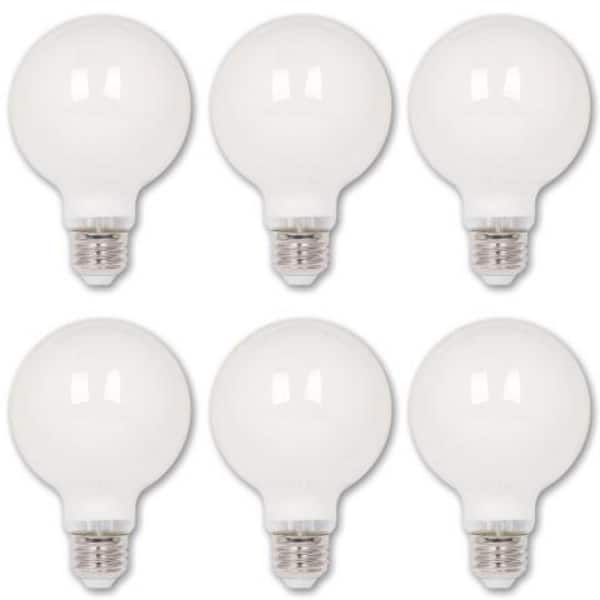 Westinghouse 40-Watt Equivalent G25 Dimmable Edison Filament LED Light Bulb Soft White Light (6-Pack)