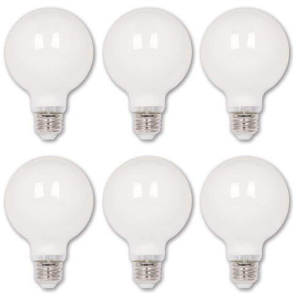 Westinghouse 40-Watt Equivalent G25 Dimmable Edison Filament LED Light Bulb Soft White Light (6-Pack) -  5017220