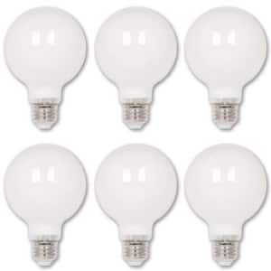 40-Watt Equivalent G25 Dimmable Edison Filament LED Light Bulb Soft White Light (6-Pack)