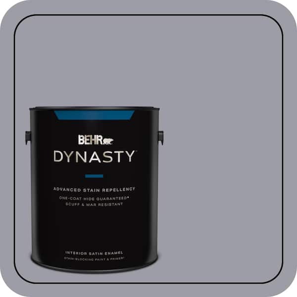 BEHR DYNASTY 1 gal. #BNC-09 Heather Gray Satin Enamel Interior Stain-Blocking Paint and Primer