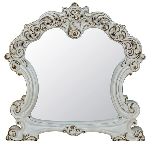 Acme Furniture 3 in. W x 45 in. H Wood Antique Pearl Finish Dresser Mirror