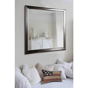 Large Rectangle Silver Modern Mirror (44 in. H x 38 in. W)
