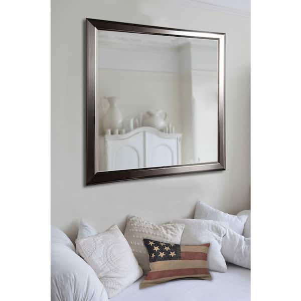 Unbranded Large Rectangle Silver Modern Mirror (44 in. H x 38 in. W)