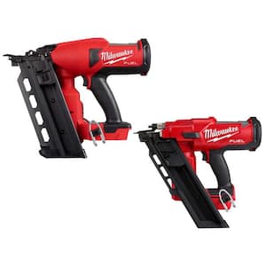 M18 FUEL 18-Volt Lithium-Ion Brushless Cordless Duplex Nailer (Tool Only) with M18 FUEL 30-Degree Framing Nailer