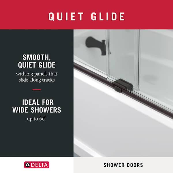 Delta Everly 60 in. x 59-1/4 in. Mod Semi-Frameless Sliding 