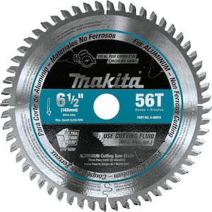 6-1/2 in. 56T Carbide Tipped Cordless Plunge Saw Blade, Aluminum