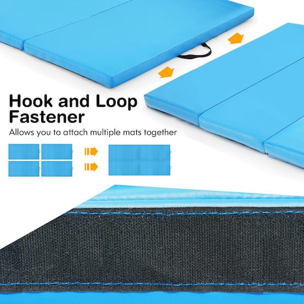 Balancefrom 4 ft. x 10 ft. x 2 in. Extra Thick Anti-Tear Gymnastic Mat Blue  BFGR-01BL - The Home Depot