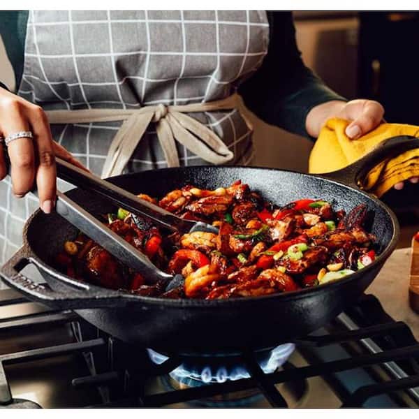 Gietijzeren wok mat zwart, 35cm - Sürel