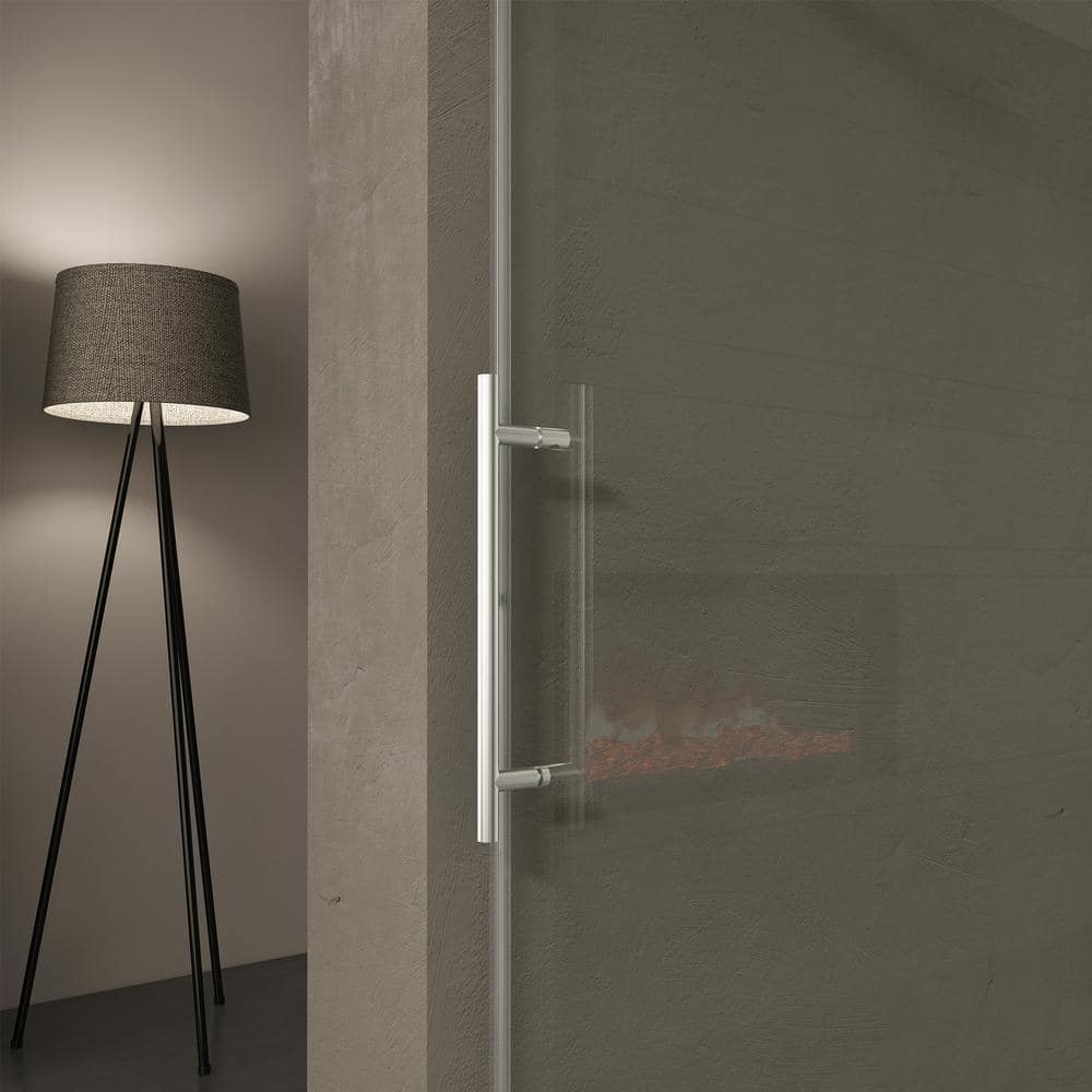 Chrome Frameless Sliding Shower Door with Tempered Glass