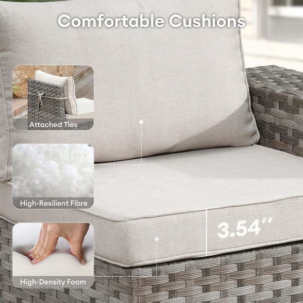 HOOOWOOO Howell 9-Piece Wicker Outdoor Furniture Patio