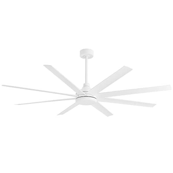 Breezary Melissa 72 in. 6 Fan Speeds Ceiling Fan in White with Remote Control Included