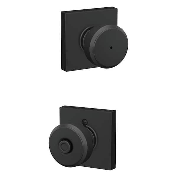 Schlage Bowery Knob Bed and Bath Lock F40 Serie in Matte Black