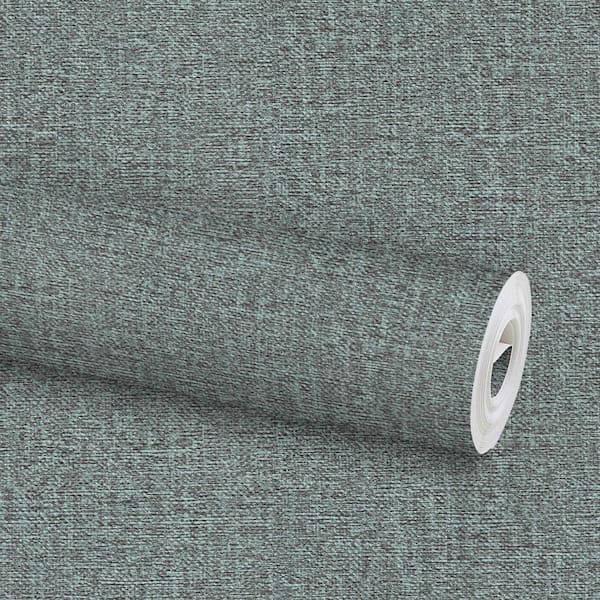 Peel and Stick Wallpaper Textured Linen Contact Paper Self-Adhesive Wallpaper Roll, Blue (2-Roll 15.75 in. x 118.11 in.)