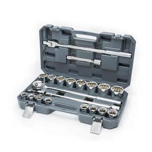 3/4 in. Drive 12 Point Standard SAE Mechanics Tool Set (21-Pieces)