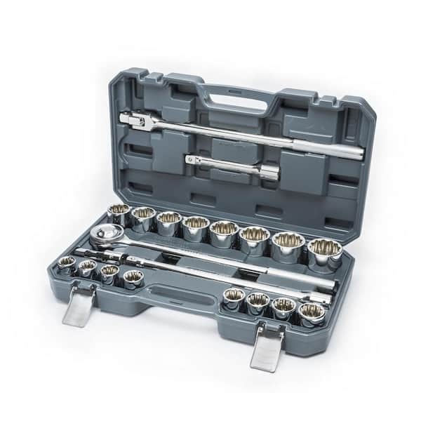Crescent 3/4 in. Drive 12-Point Standard SAE Mechanics Tool Set with Case (21-Piece)