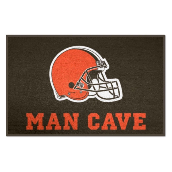 NFL Cleveland Browns Orange Man Cave 1.5 ft. x 2.5 ft. Indoor Area Rug