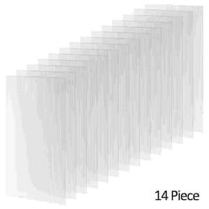 14-Piece 4 ft. x 2 ft. x 0.25 in. Twin-Wall Waterproof Polycarbonate Panels of Polycarbonate DIY Greenhouse Panels,Clear