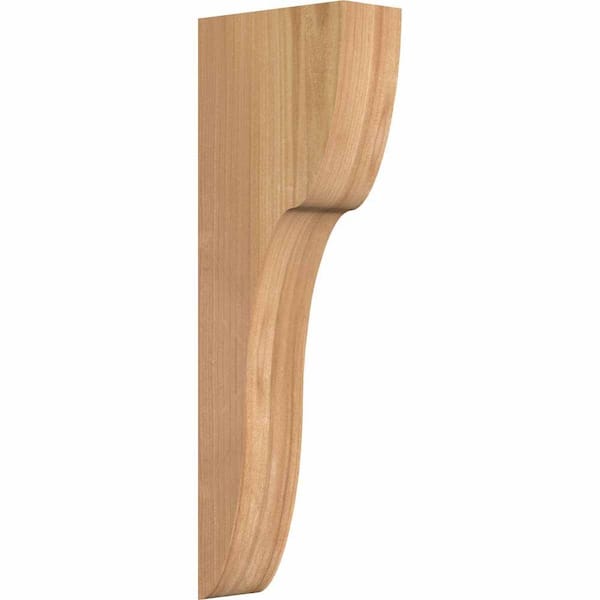 Ekena Millwork 3-1/2 in. x 8 in. x 24 in. Western Red Cedar Carmel Smooth Corbel