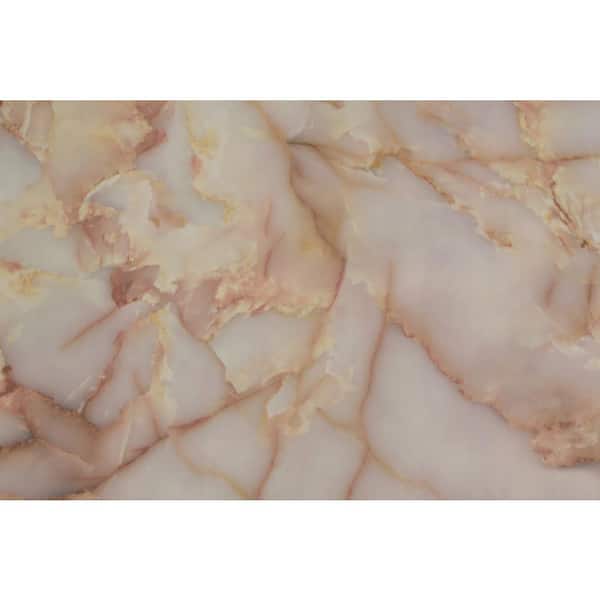 Patina Marble Beige, Yellow Vinyl Strippable Roll (Covers 26.6 sq. ft.)