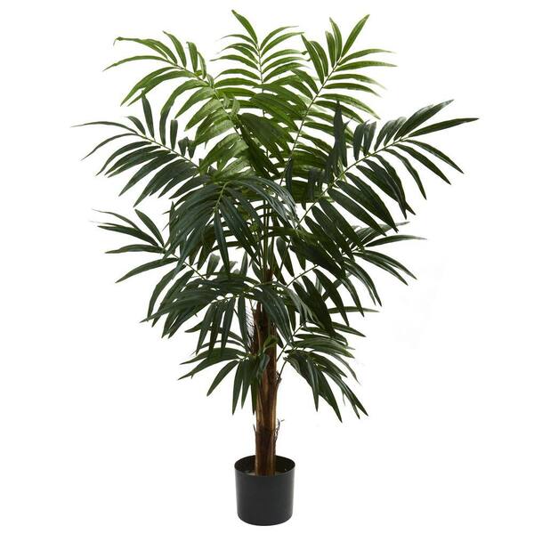 Nearly Natural Indoor 4 5 Ft Bulb Areca Palm Tree 5407 The Home Depot
