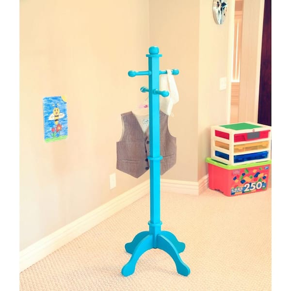 Homecraft Furniture 4-Hook Kid's Coat Rack in Blue