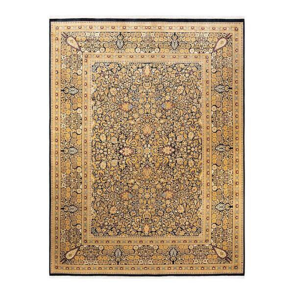 Solo Rugs Mogul One-of-a-Kind Traditional Black 9 ft. 1 in. x 12 ft. 2 in. Oriental Area Rug