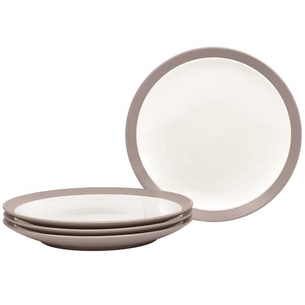 Noritake Colorwave Clay 8.5 in. (Tan) Stoneware Curve Salad Plates, (Set of 4)