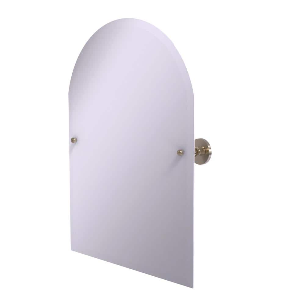 Prestige Skyline Collection Frameless Arched Top Tilt Mirror with Beveled Edge in Antique Pewter price history on PriceWatchPro
