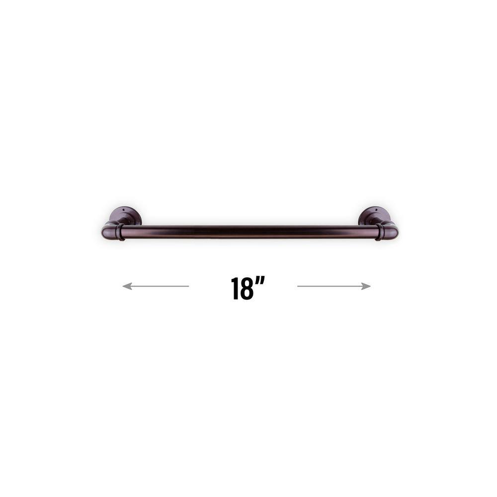 Bronze 18'' Wall Mounted Industrial Pipe Towel Bar