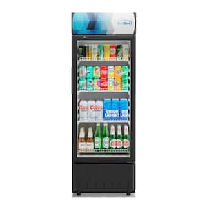22 in. W 9 cu. ft. Commercial 1 Glass Door Display Upright Beverage Refrigerator in Black
