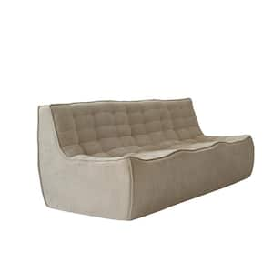 82.68 in. W Armless Linen Polyester Modular Reclining Sofa in. Khaki